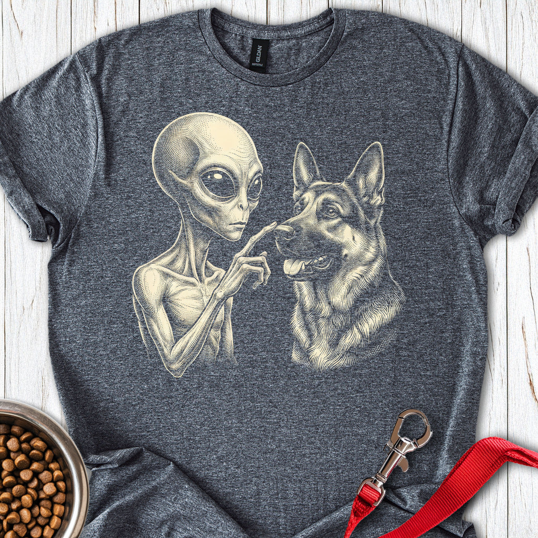 German Shepherd & Alien Dark Heather