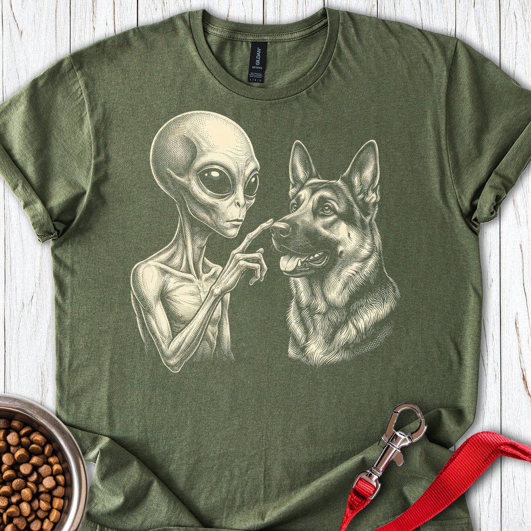 German Shepherd & Alien Military Green