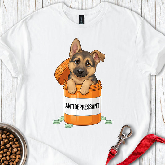 German Shepherd Antidepressant White