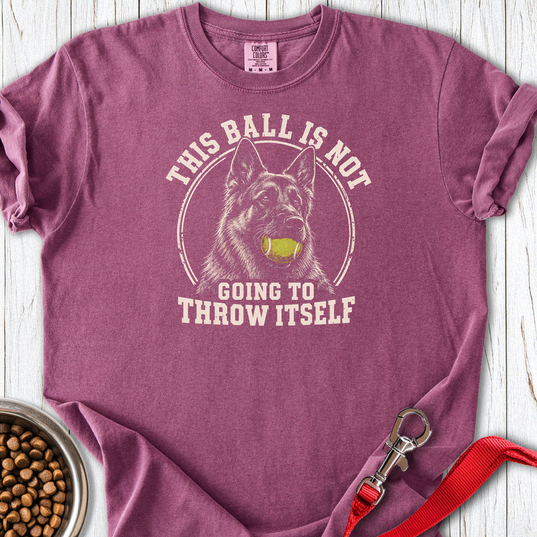 German Shepherd Ball Premium Tee — Berry