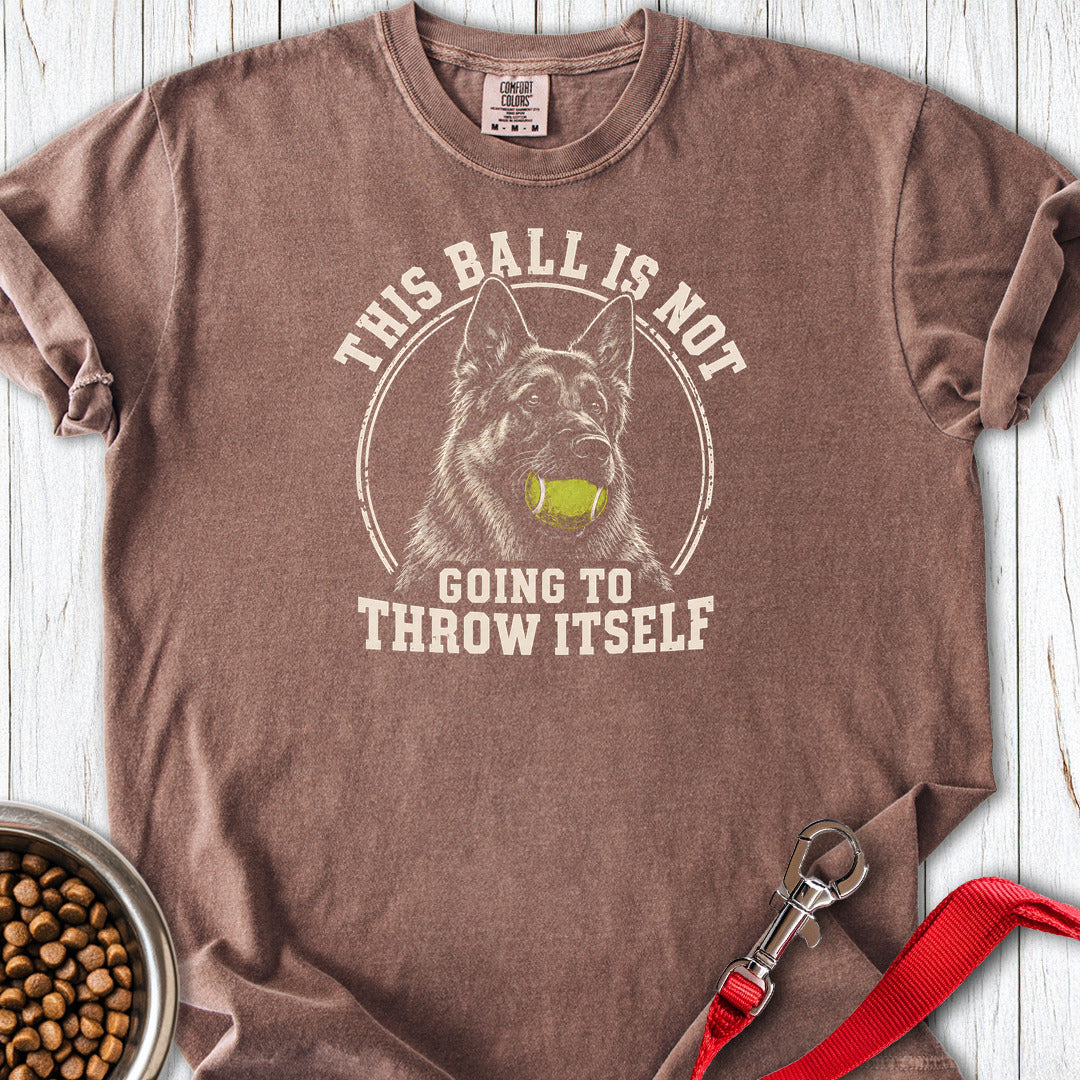 German Shepherd Ball Premium Tee — Espresso