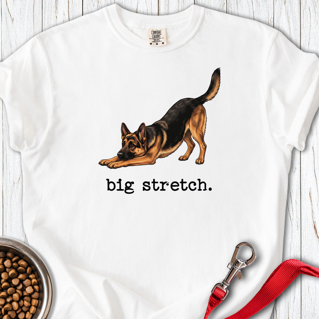 German Shepherd Big Stretch Premium Tee — White