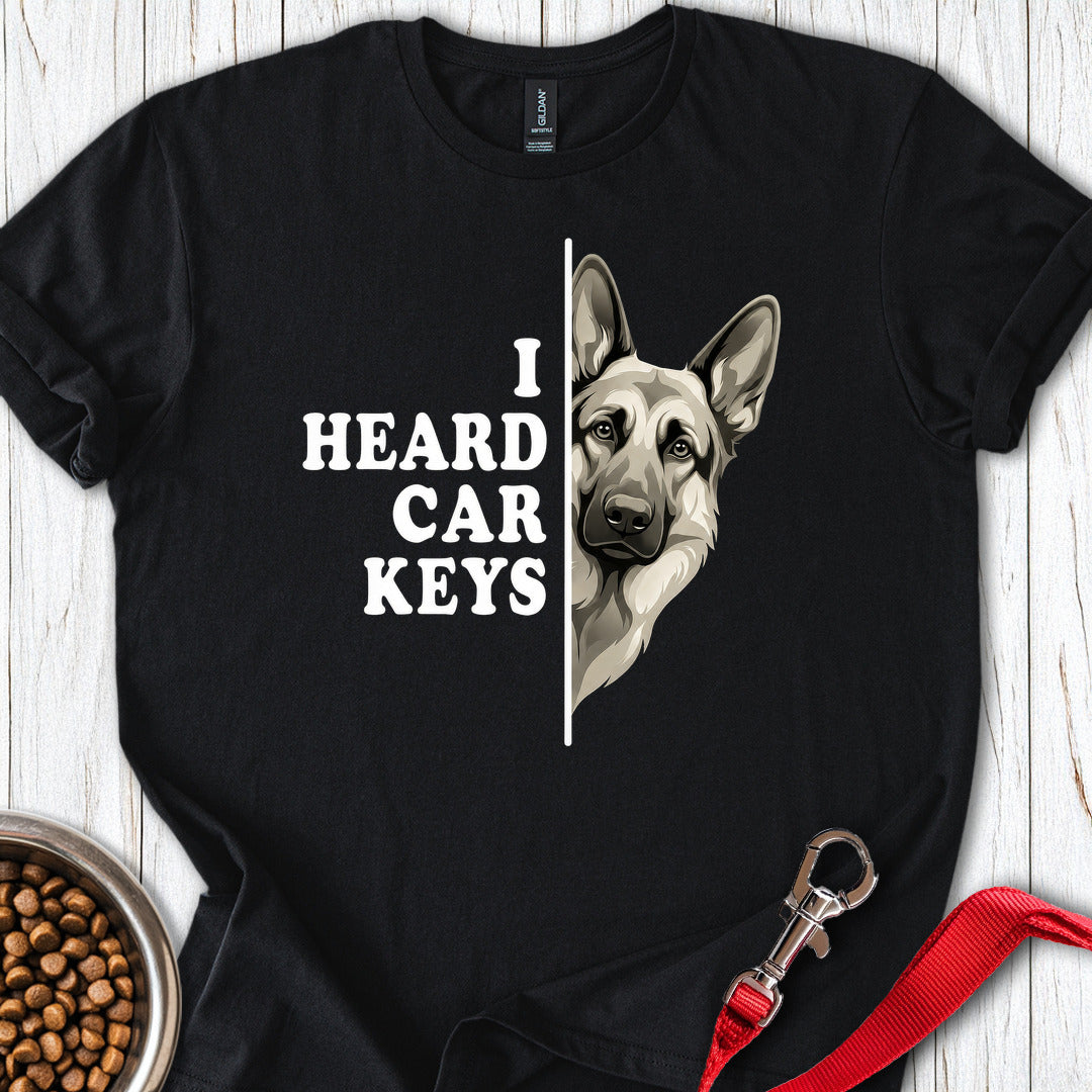 German Shepherd Car Keys Black
