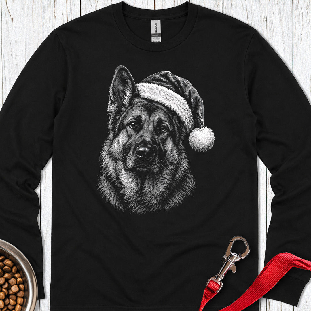German Shepherd Christmas Long Sleeve — Black