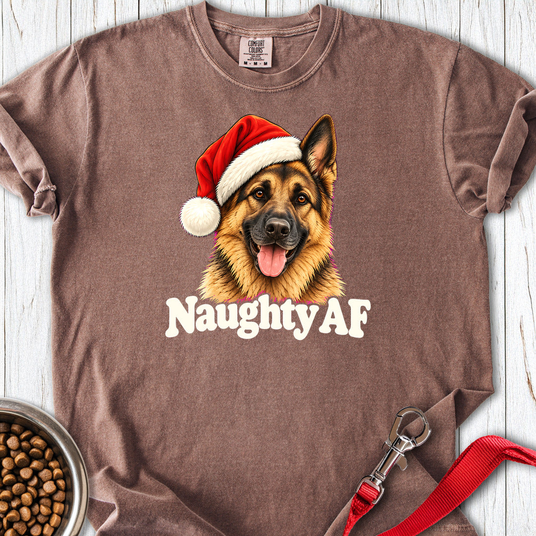 German Shepherd Christmas Naughty Premium Tee Espresso