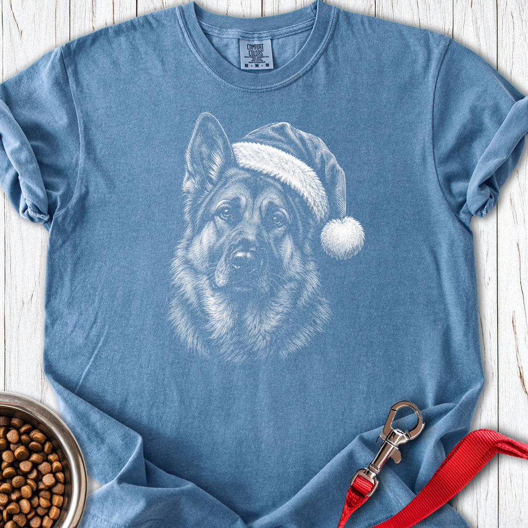 German Shepherd Christmas Premium Tee Blue Jean