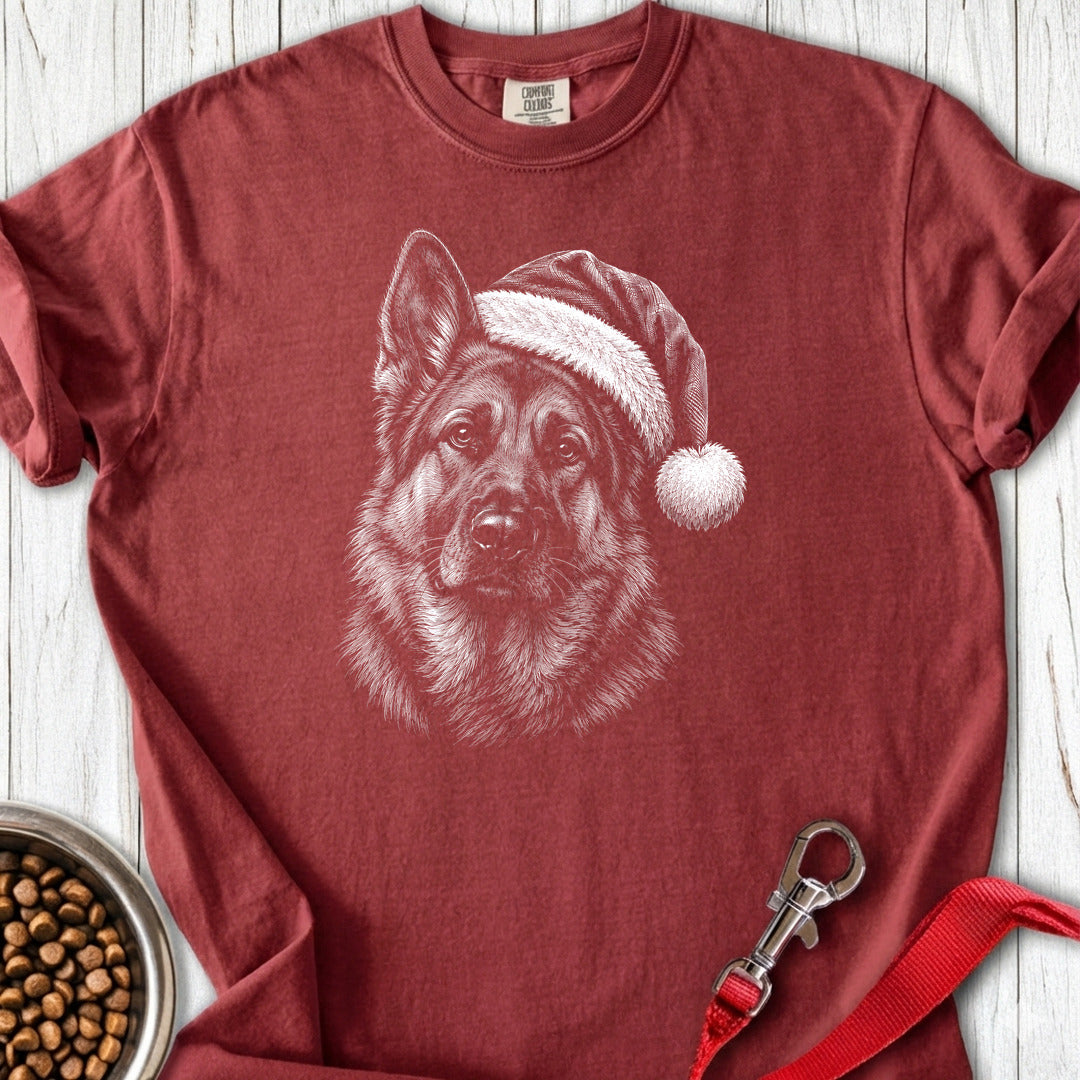 German Shepherd Christmas Premium Tee Brick