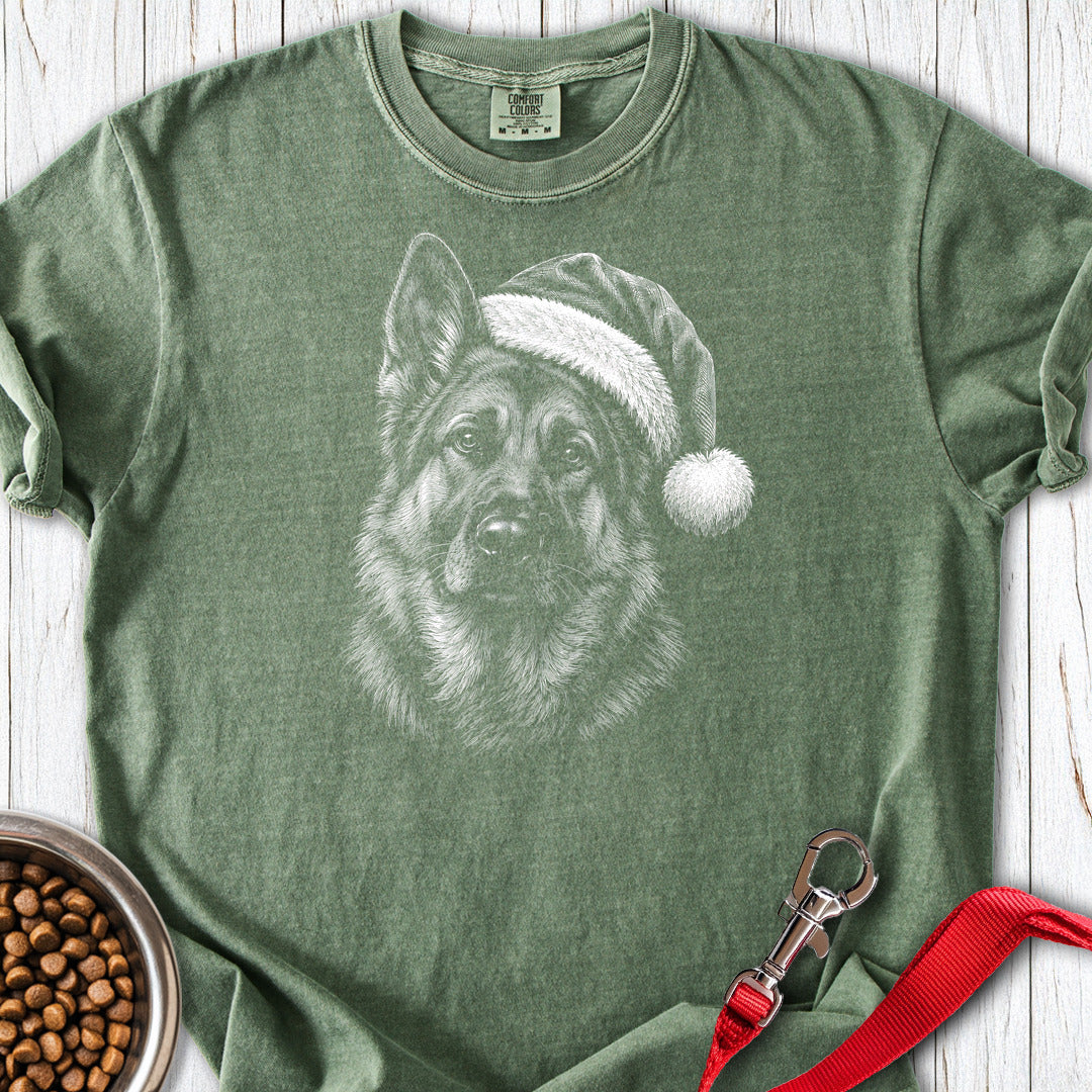 German Shepherd Christmas Premium Tee Moss