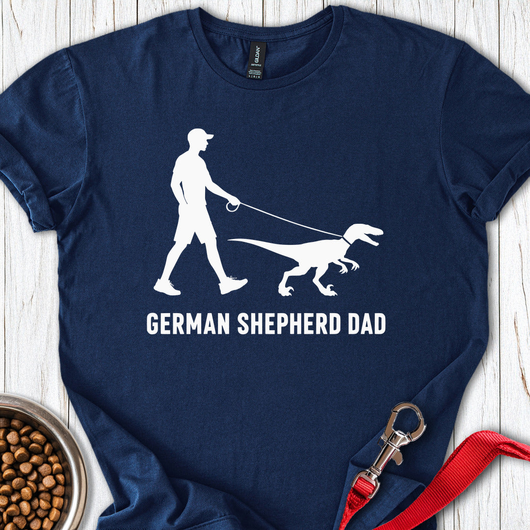 German Shepherd Dad Velociraptor Navy