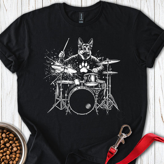 German Shepherd Drummer Black