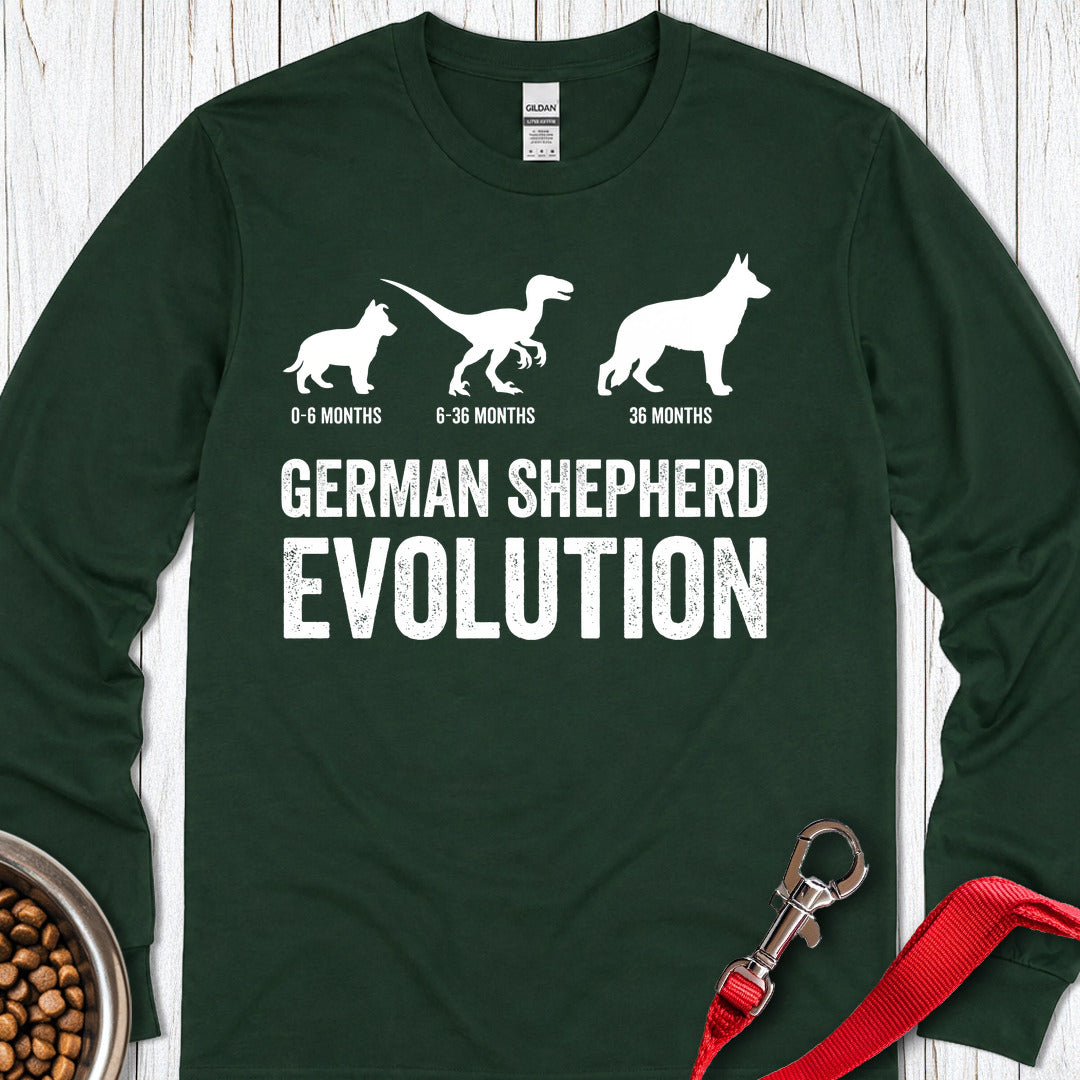 German Shepherd Evolution Long Sleeve — Forest Green