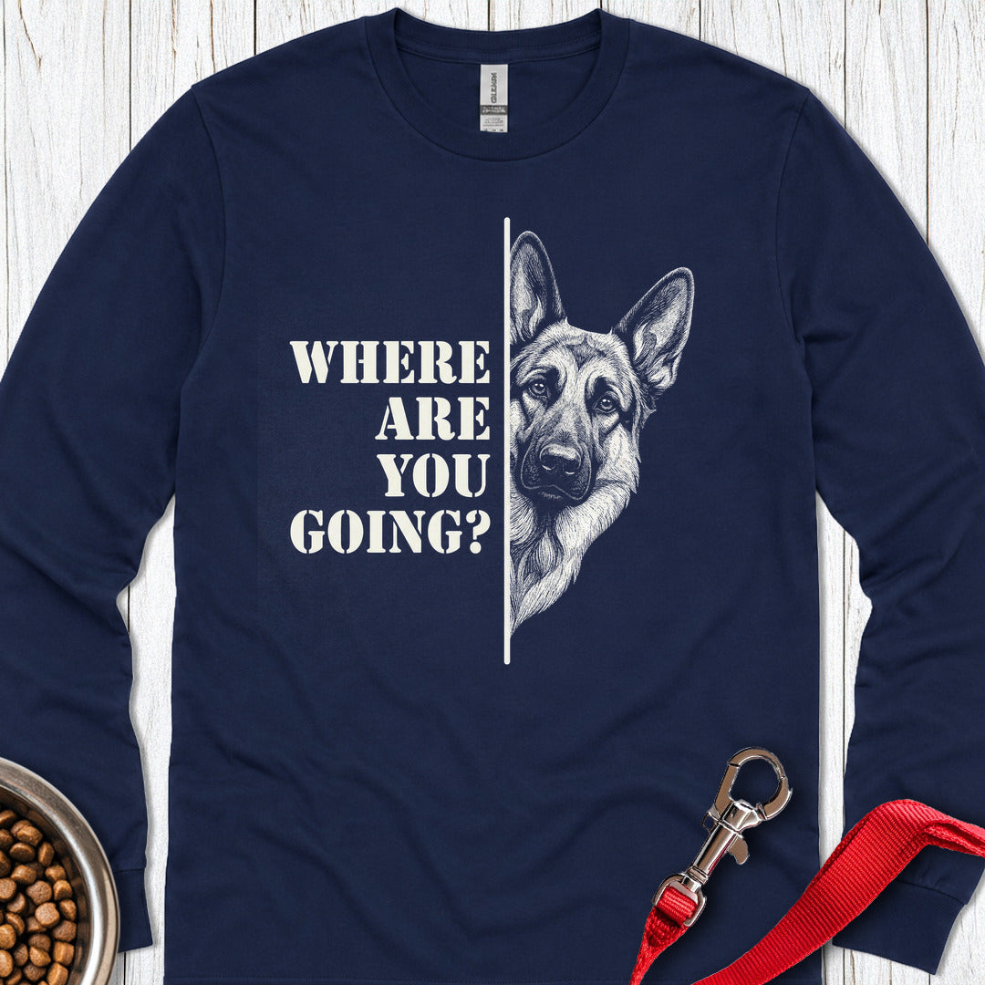 German Shepherd Following Long Sleeve — Navy