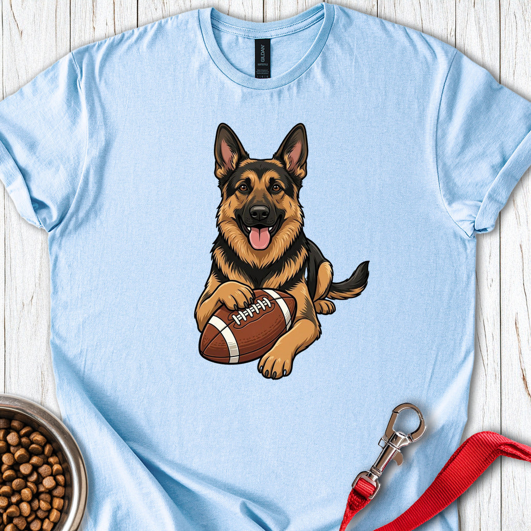 German Shepherd Football Light Blue