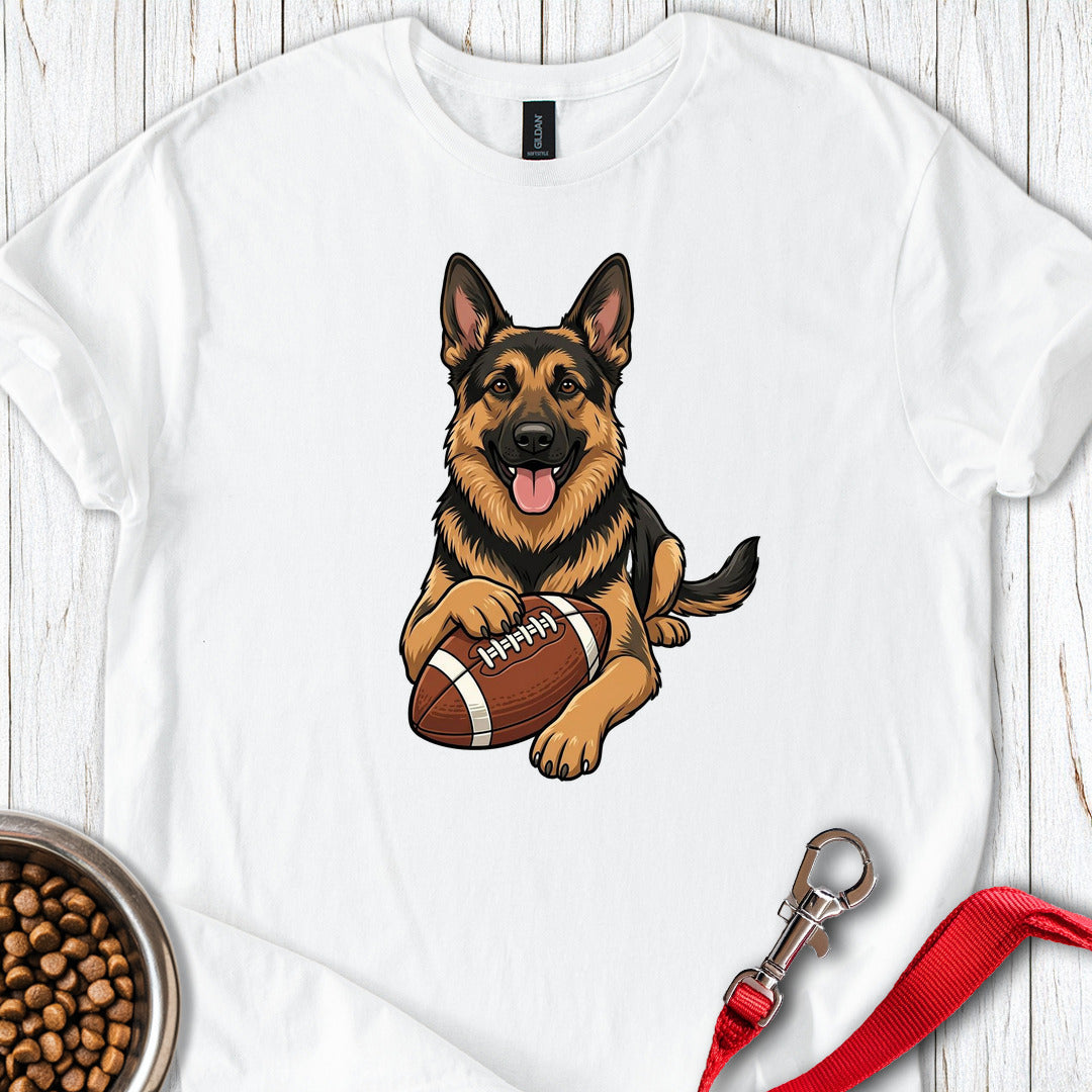 German Shepherd Football White