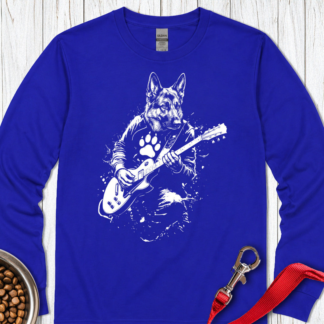 German Shepherd Guitar Long Sleeve — Royal