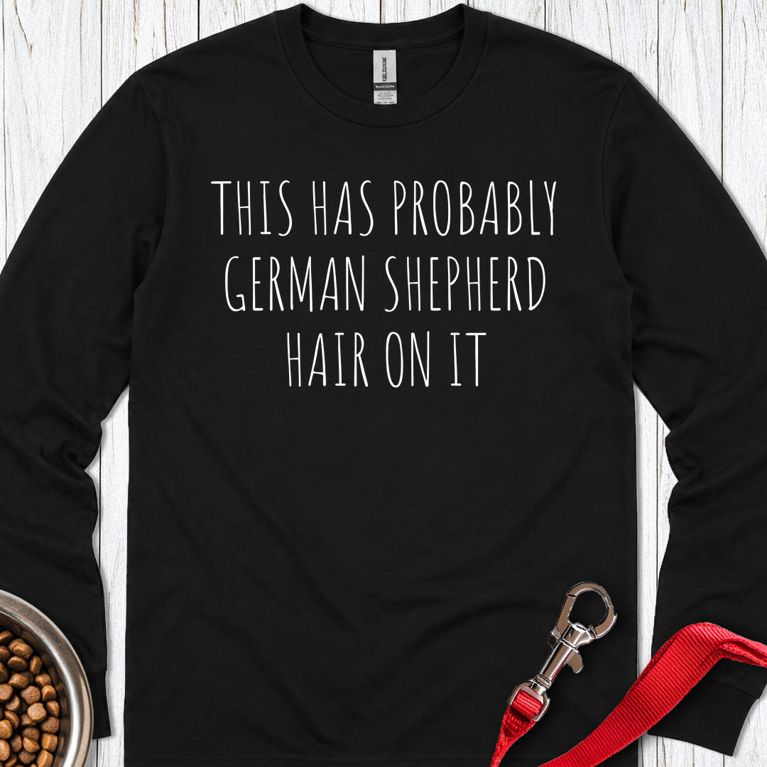 German Shepherd Hair Long Sleeve — Black