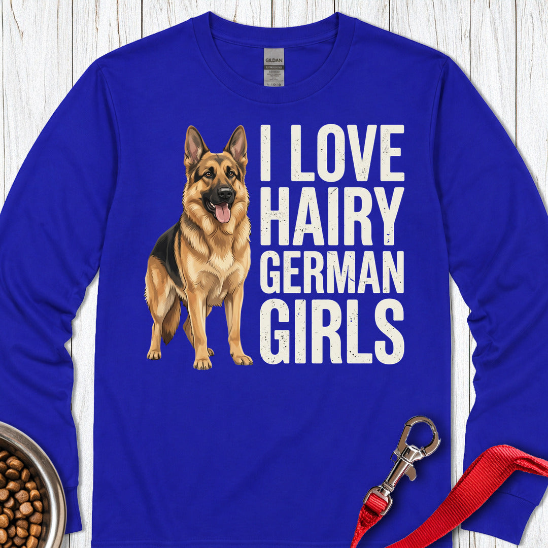 German Shepherd Hairy German Girls Long Sleeve — Royal