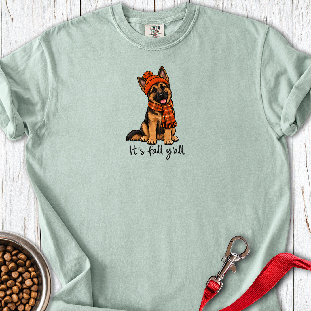 German Shepherd It's Fall Y'all Premium Tee — Bay