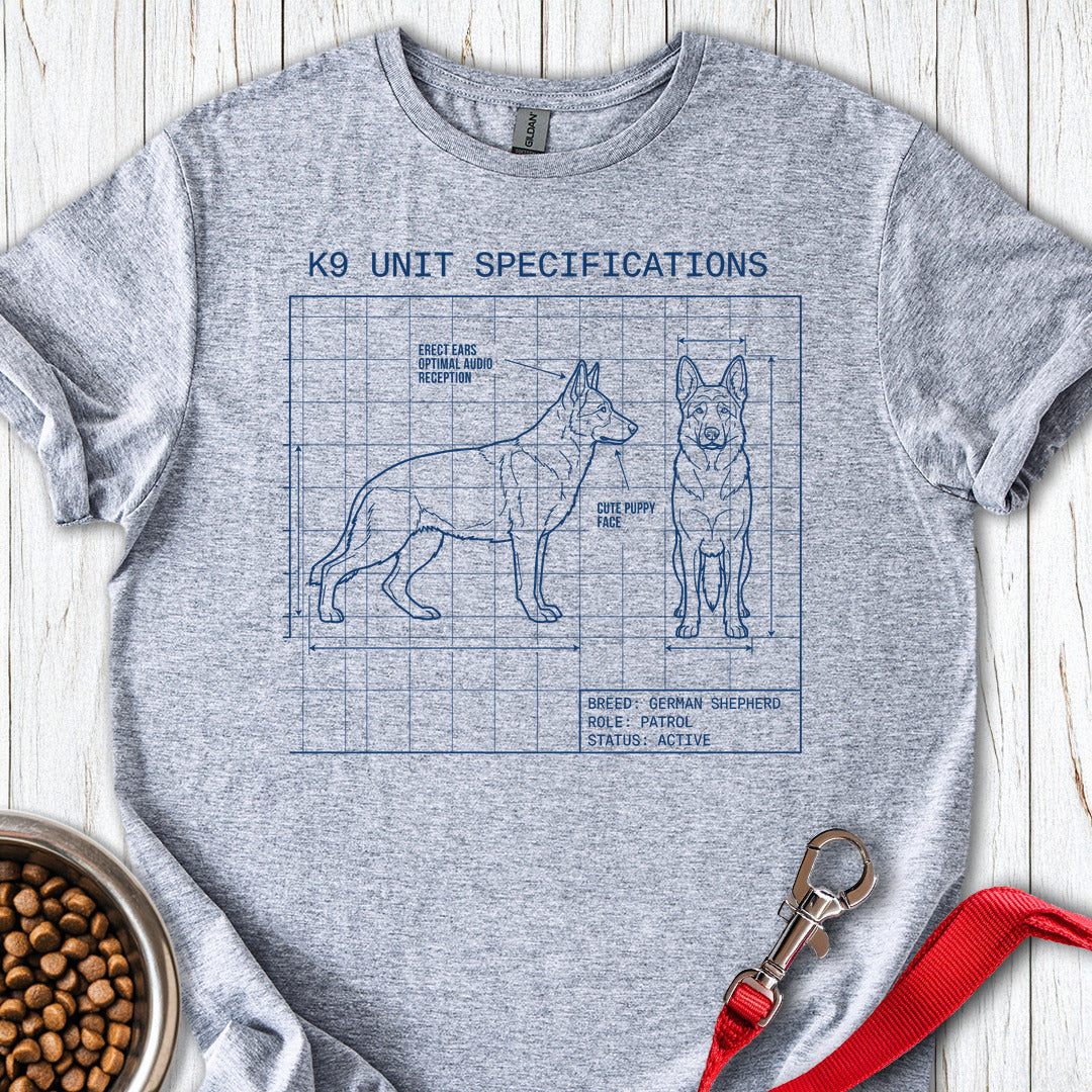 German Shepherd K9 Blue Print Sport Grey