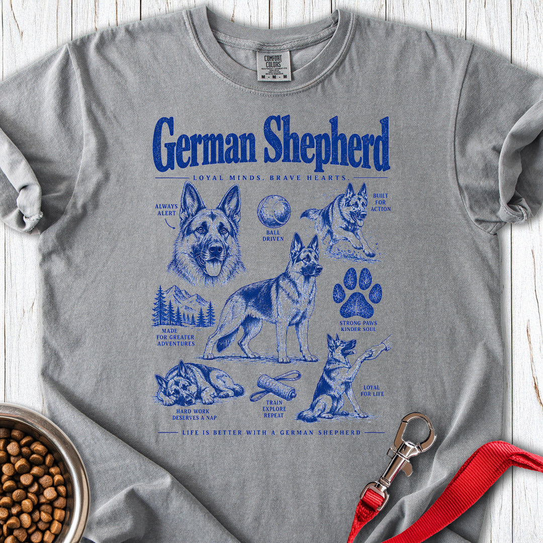 German Shepherd Life Is Better Premium Tee — Grey