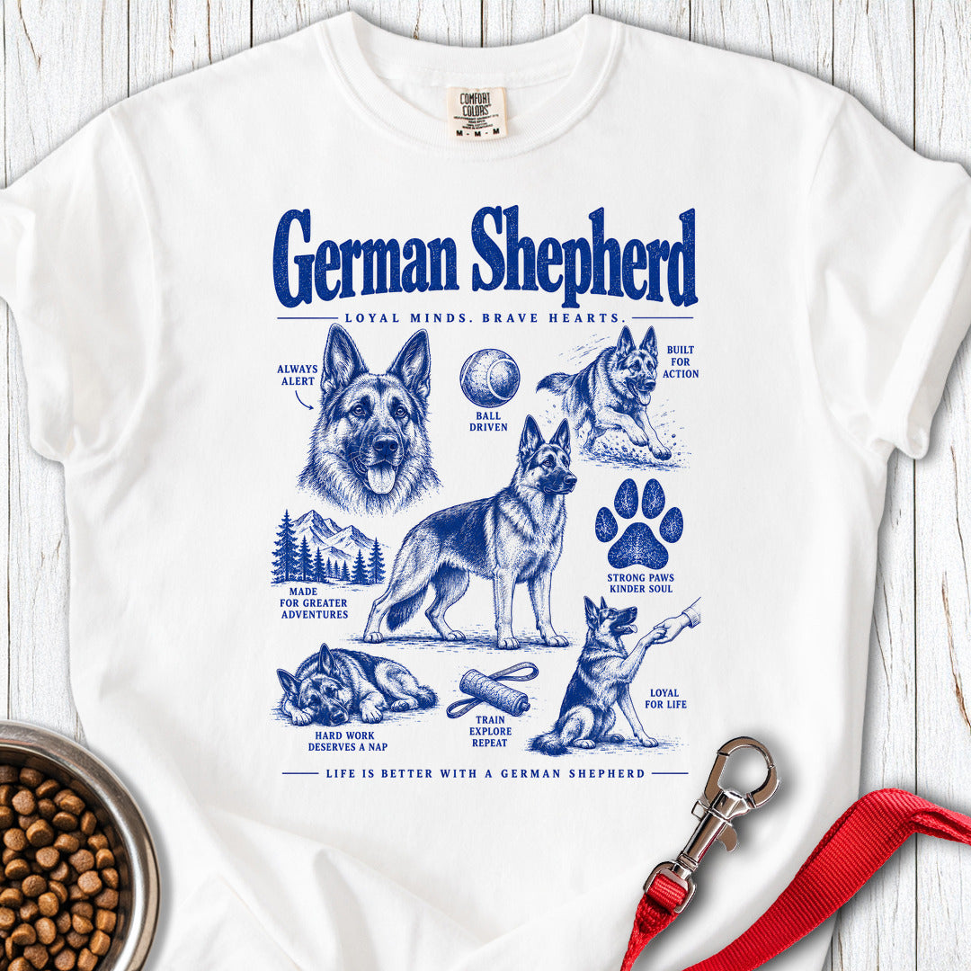 German Shepherd Life Is Better Premium Tee — White