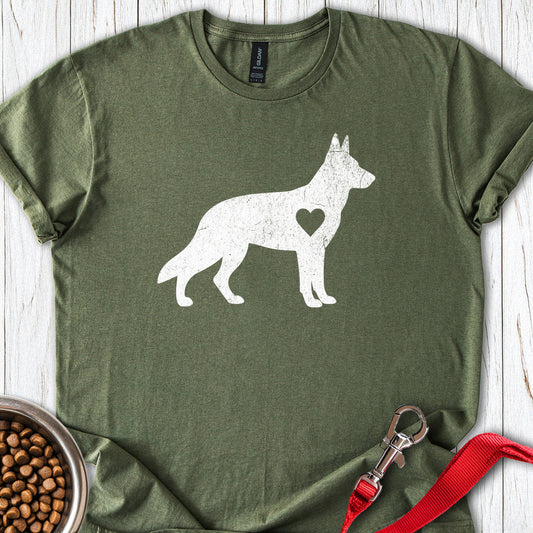 German Shepherd Love Military Green
