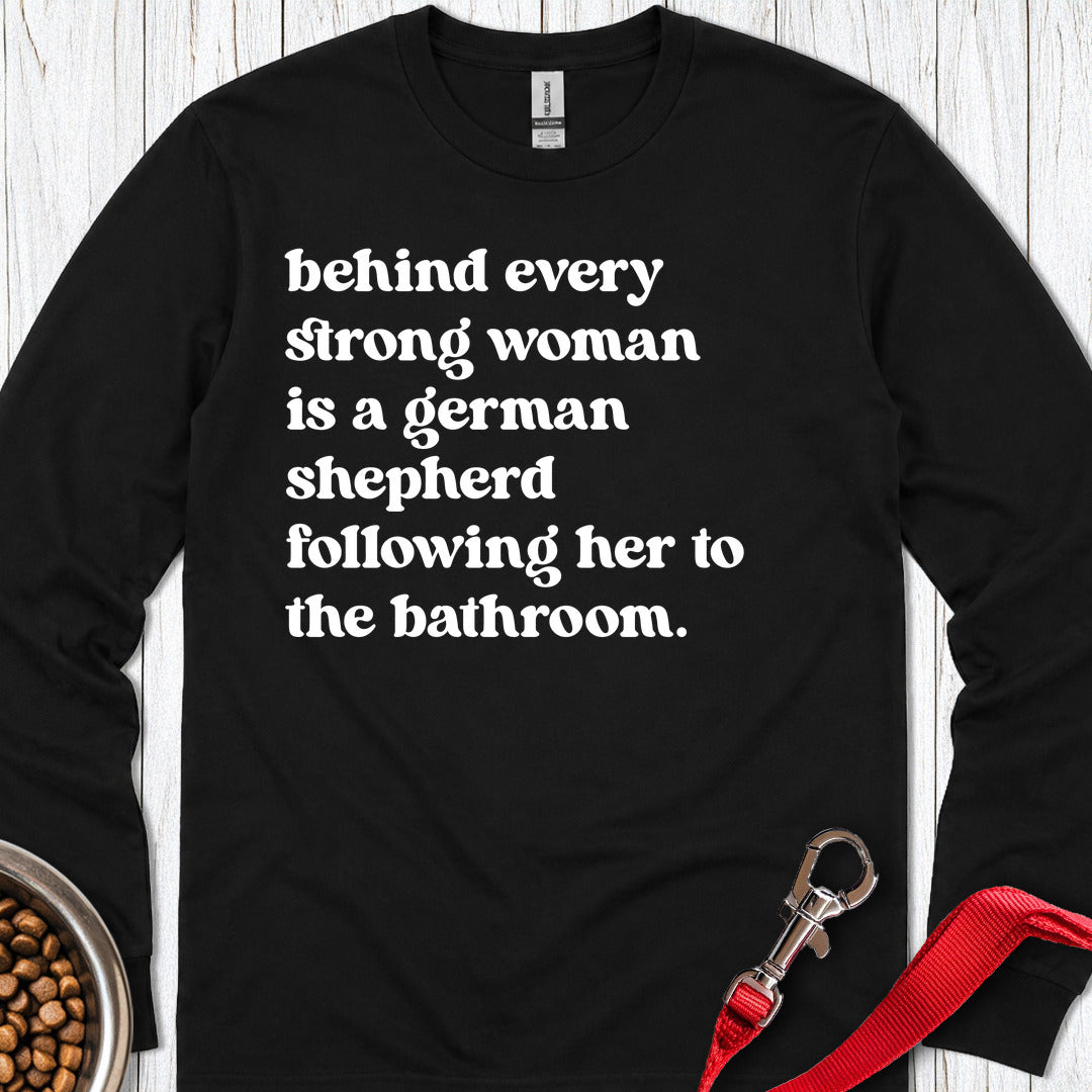 German Shepherd Mom Long Sleeve — Black