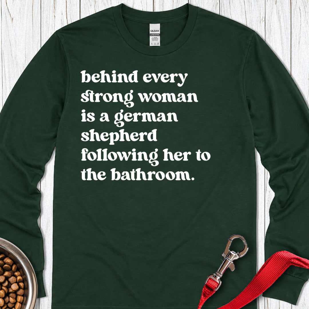 German Shepherd Mom Long Sleeve — Forest Green