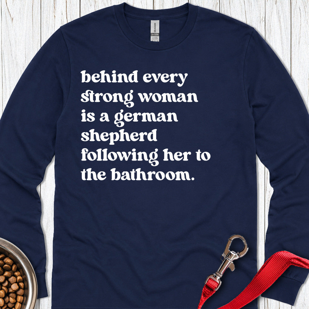 German Shepherd Mom Long Sleeve — Navy