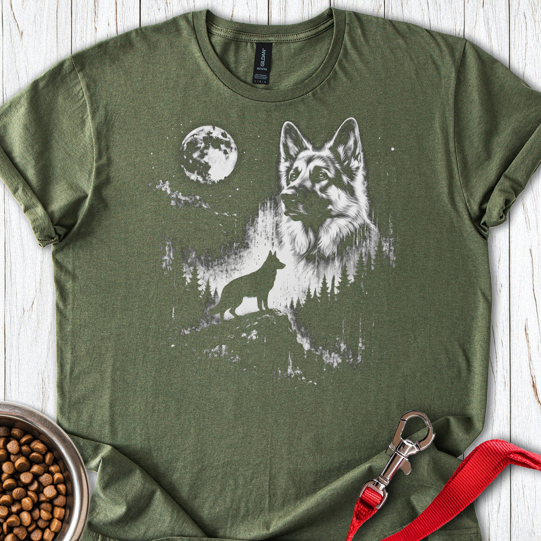 German Shepherd Moon Military Green