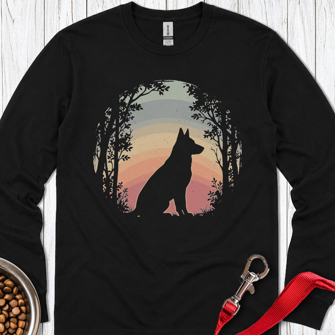 German Shepherd Nature Long Sleeve — Black