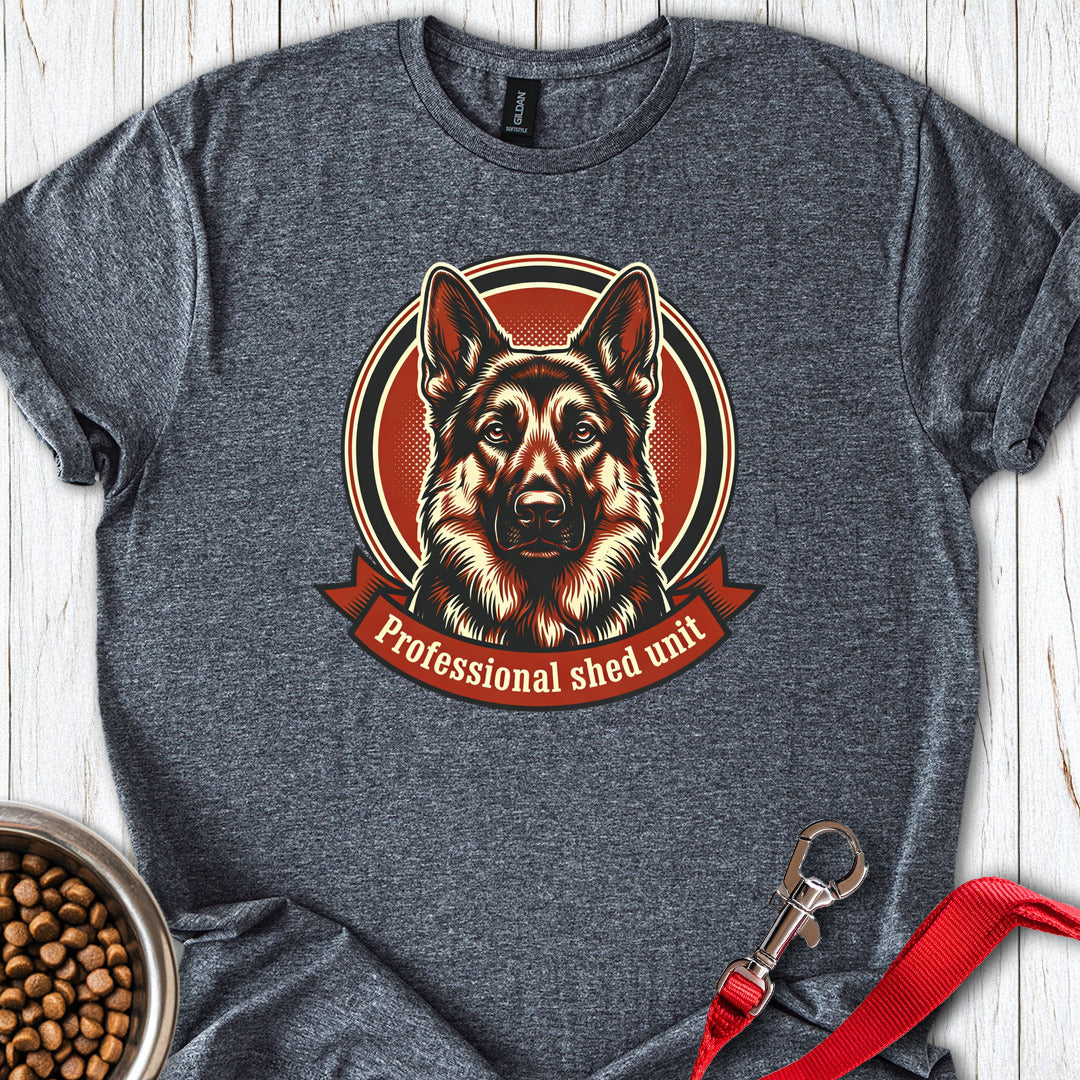 German Shepherd Shed Unit Dark Heather