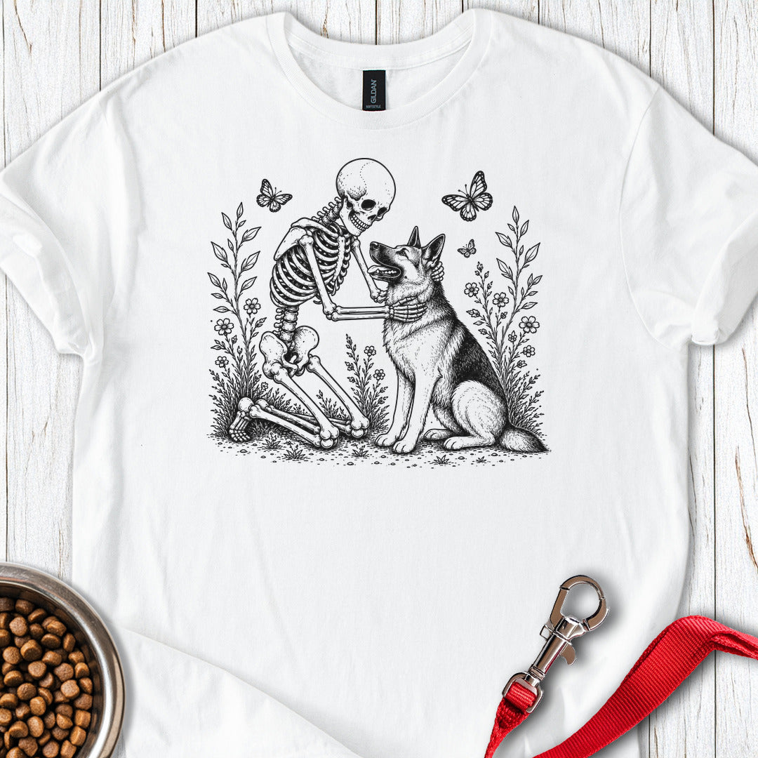 German Shepherd Skeleton Halloween White