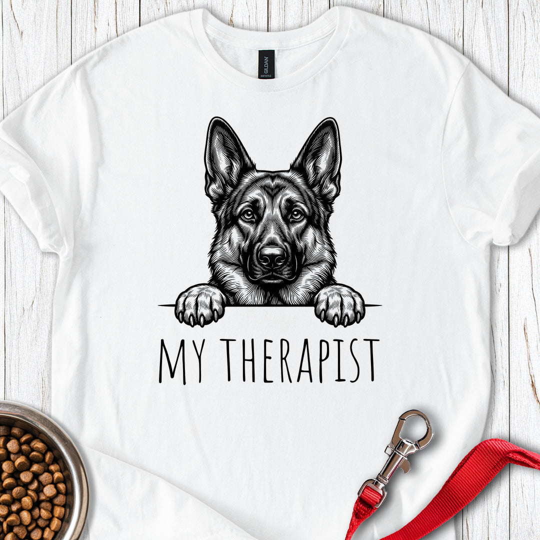 German Shepherd Therapist White