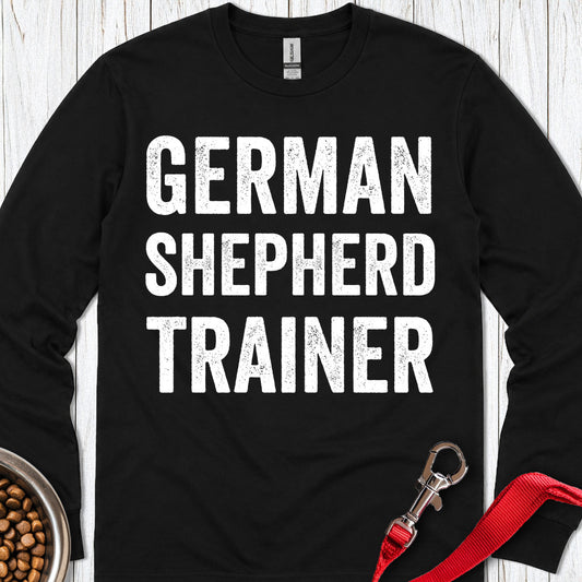 German Shepherd Trainer Long Sleeve — Black