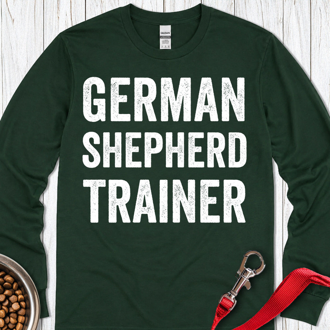 German Shepherd Trainer Long Sleeve — Forest Green