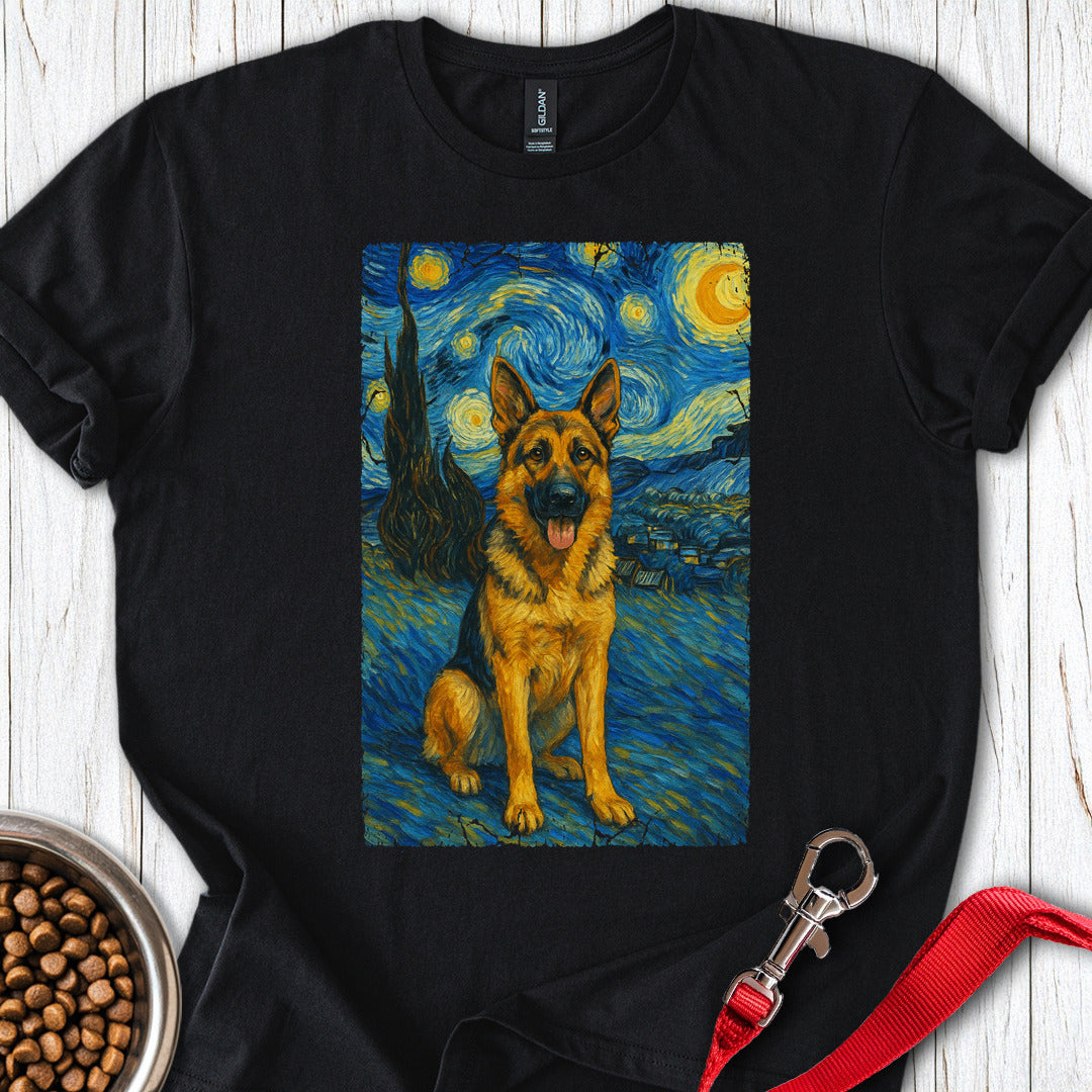 German Shepherd Van Gogh Black