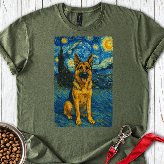 German Shepherd Van Gogh Military Green