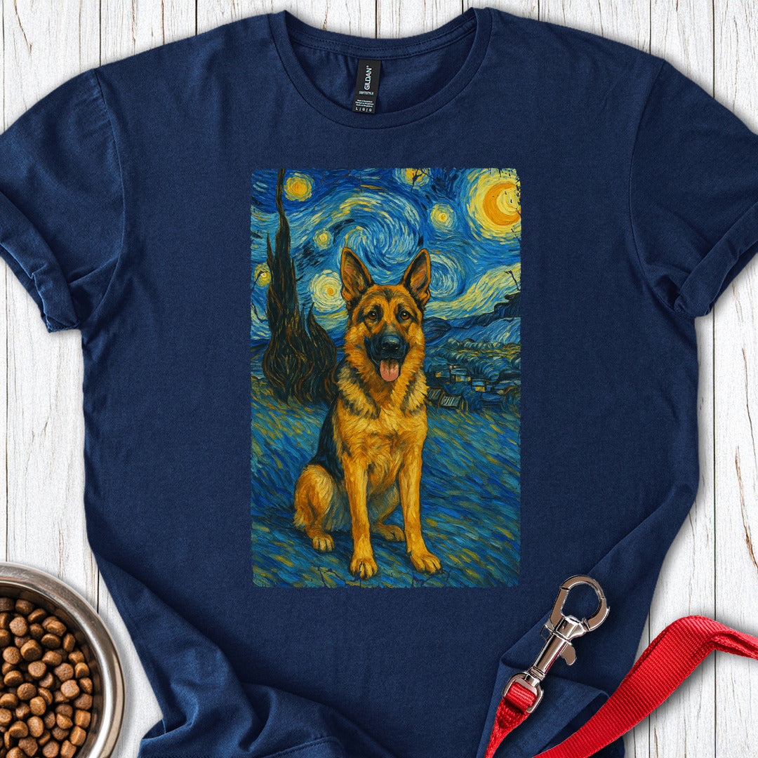 German Shepherd Van Gogh Navy