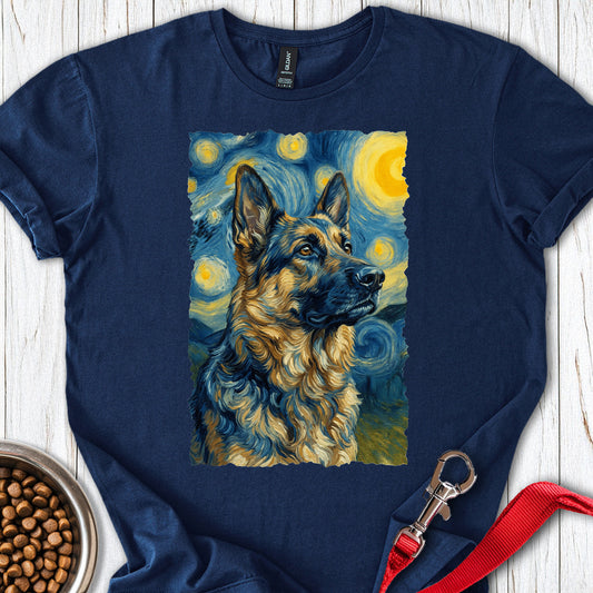 German Shepherd van Gogh Navy