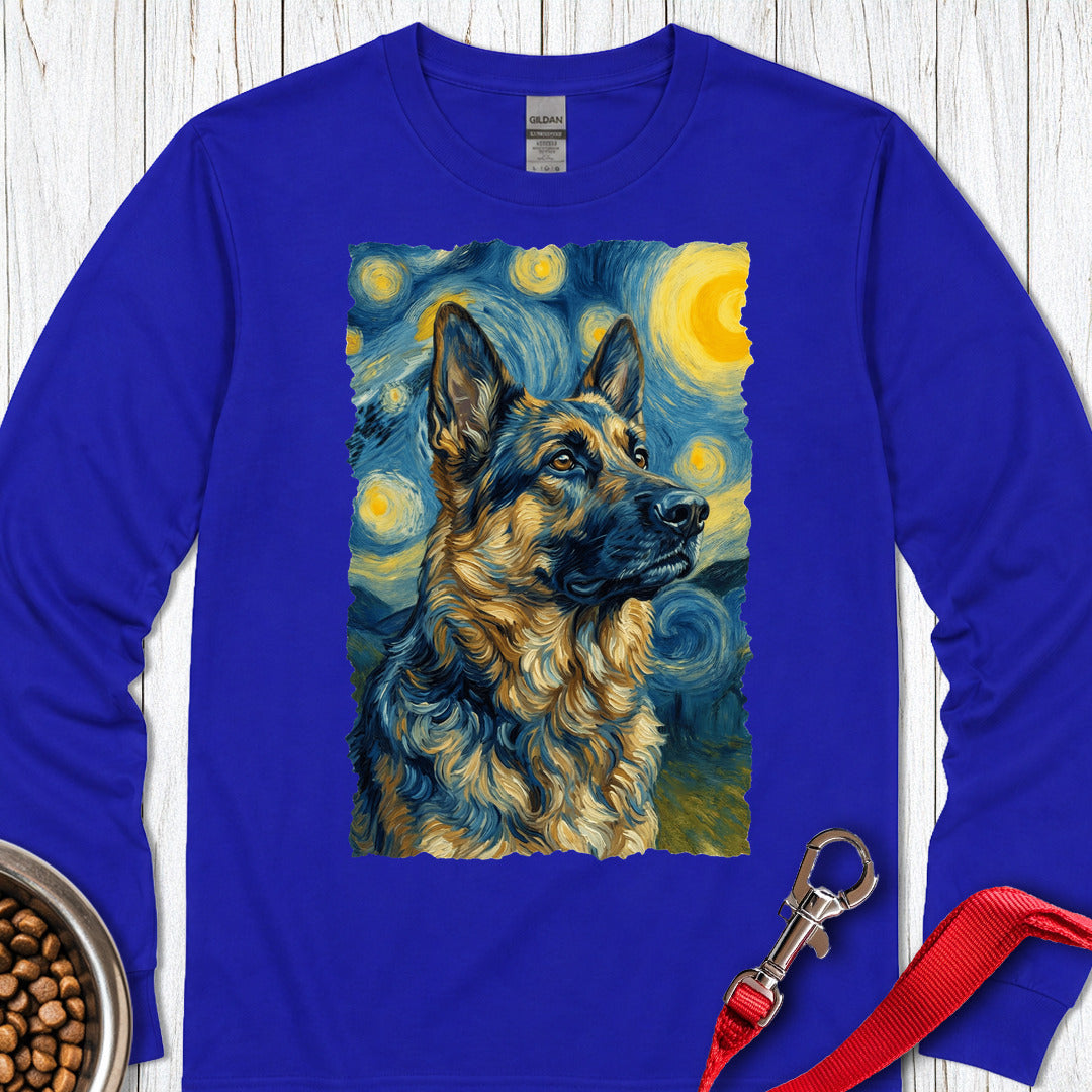 German Shepherd van Gogh Long Sleeve — Royal