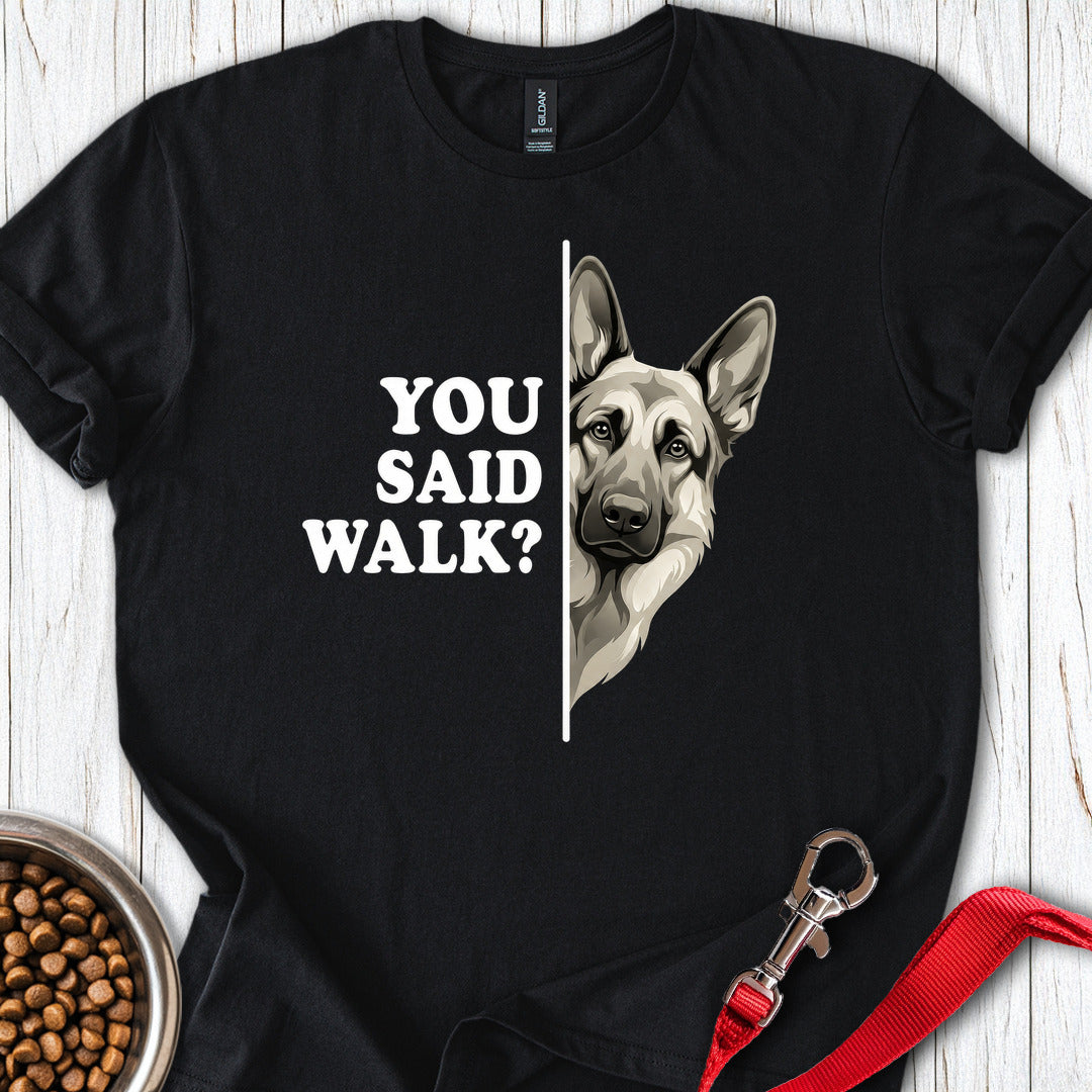 German Shepherd Walk Black