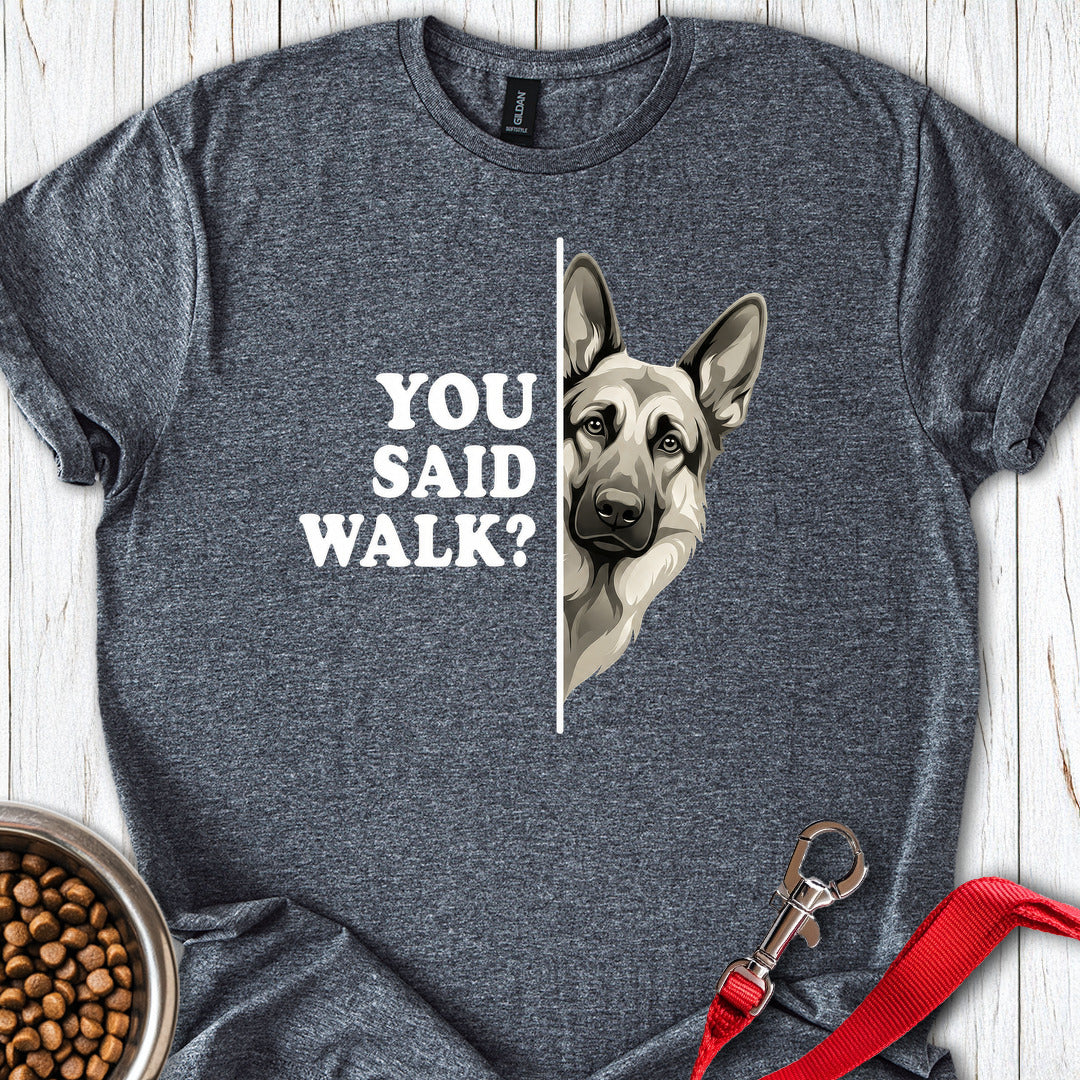 German Shepherd Walk Dark Heather