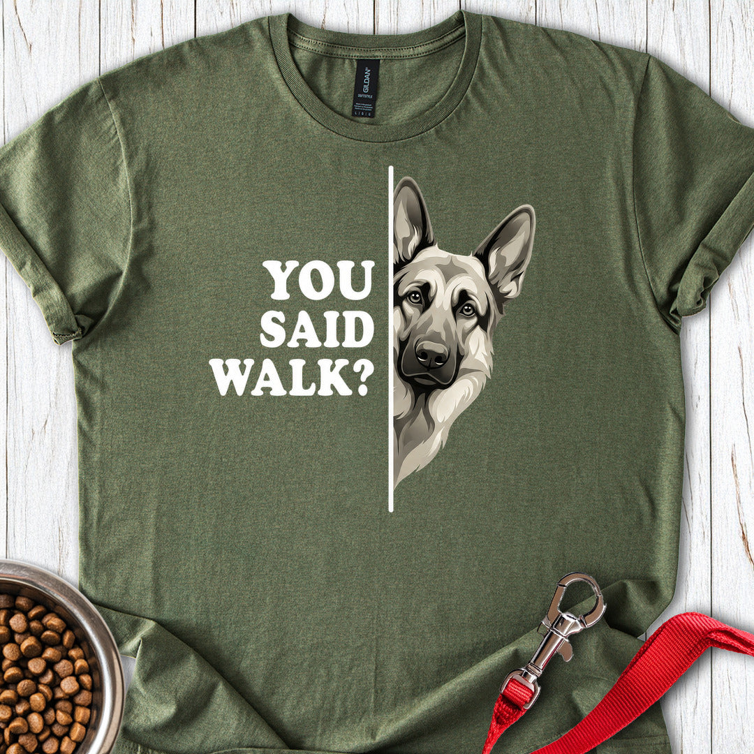 German Shepherd Walk Military Green