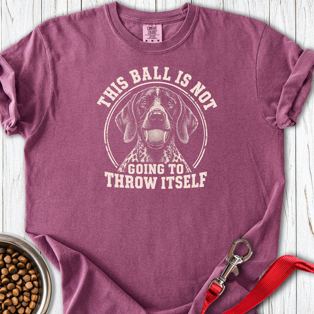 German Shorthaired Pointer Ball Premium Tee — Berry