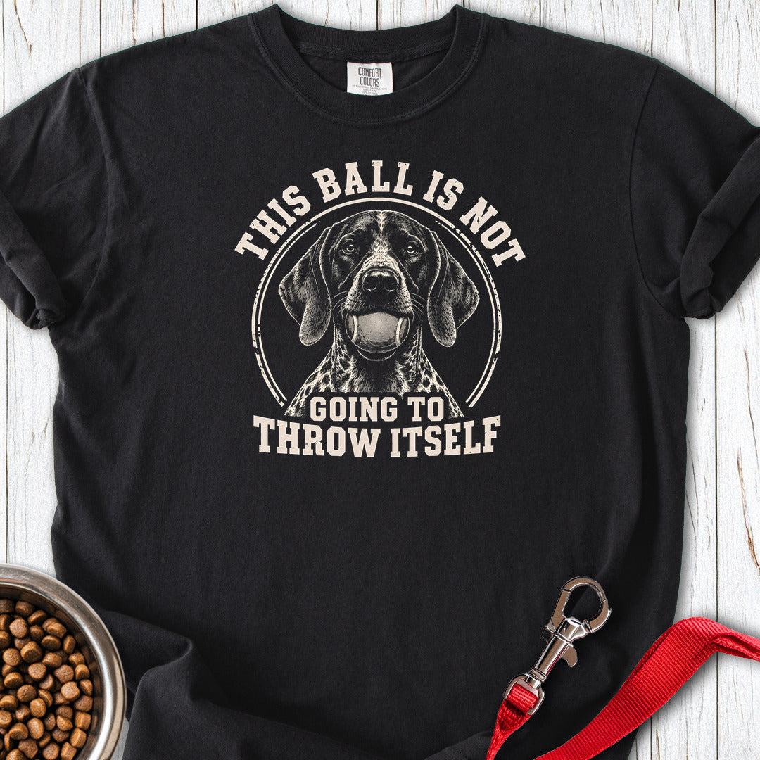 German Shorthaired Pointer Ball Premium Tee — Black