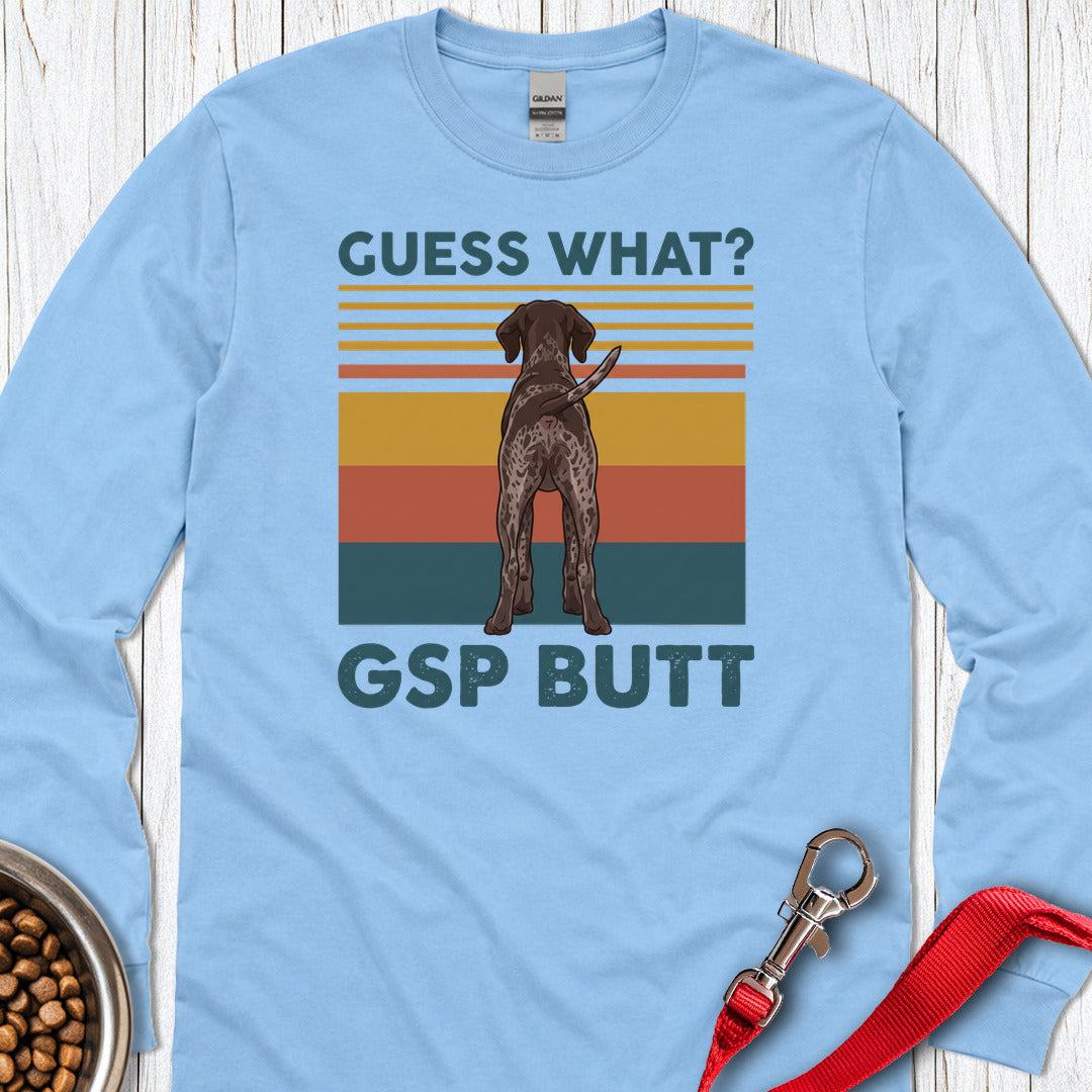 German Shorthaired Pointer Butt Long Sleeve — Carolina Blue