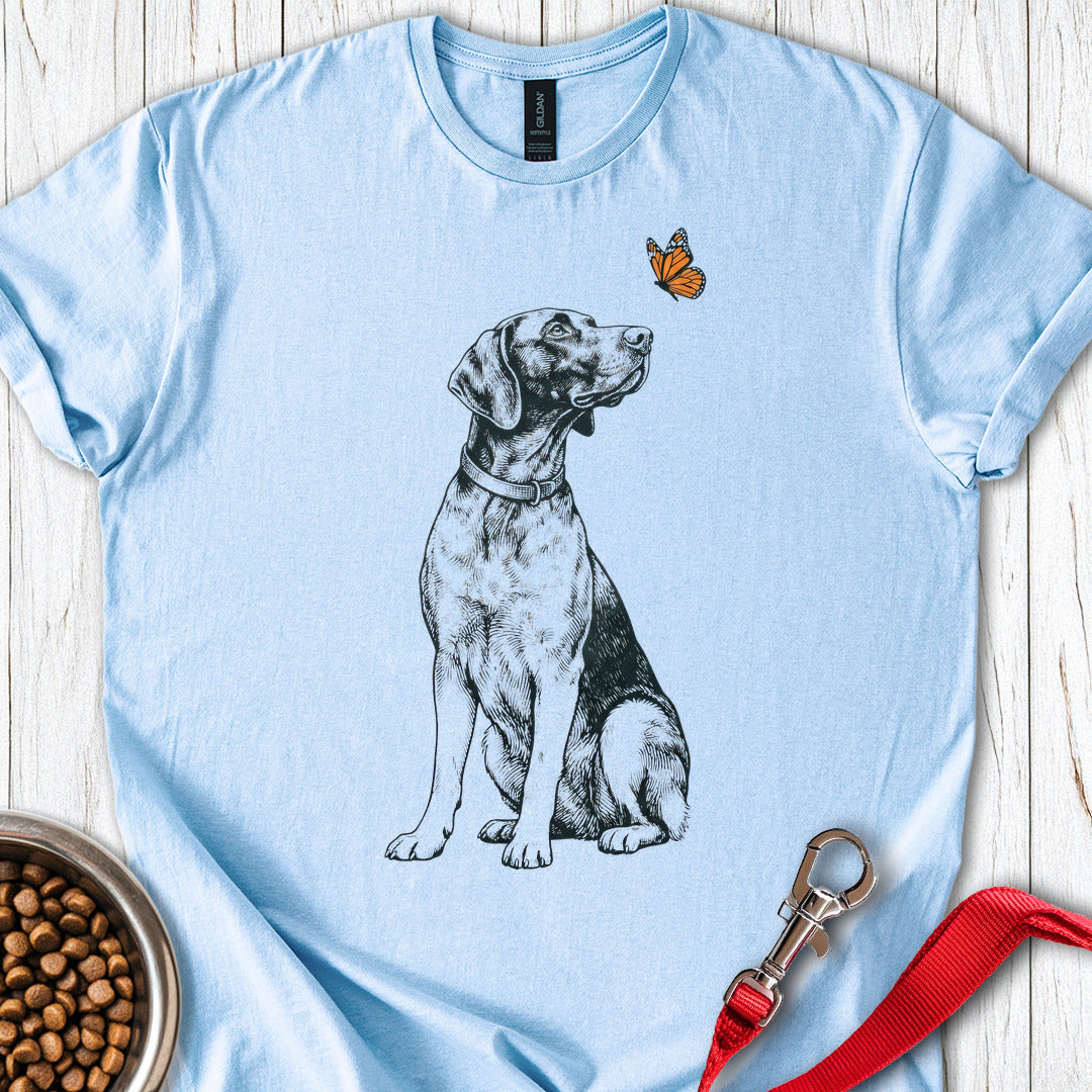 German Shorthaired Pointer Butterfly Light Blue