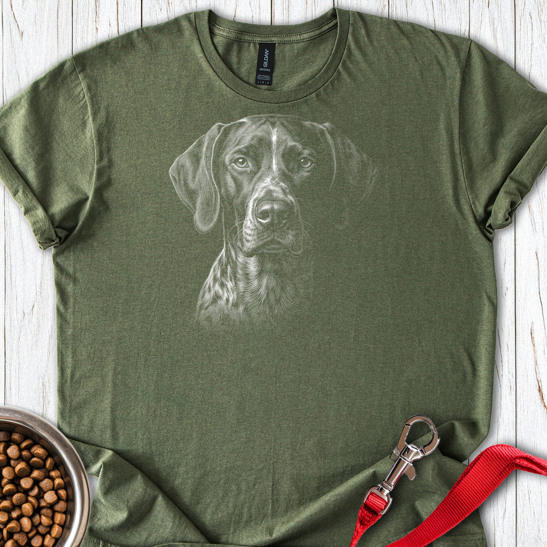 German Shorthaired Pointer Engraved — Military Green