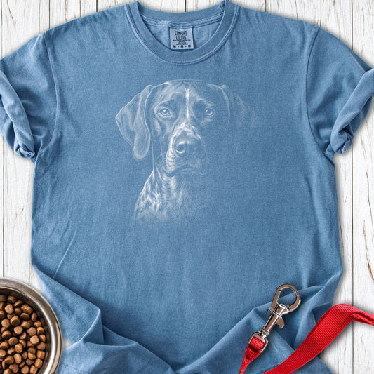 German Shorthaired Pointer Engraved Premium Tee — Blue Jean